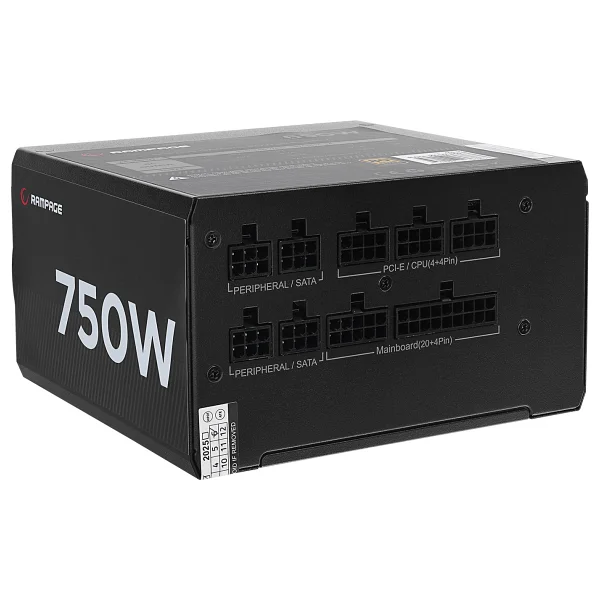 Rampage Mate M750-80pb 750 W Siyah Power Supply - Görsel 2