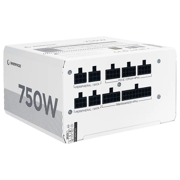 Rampage Mate M750-80pb 750 W Beyaz Power Supply - Görsel 2