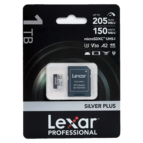 Lexar Professional Silver Plus Lmssıpl001t Class 10 Uhs-I U3 A2 V30 1 TB Micro Sd Kart - Görsel 7