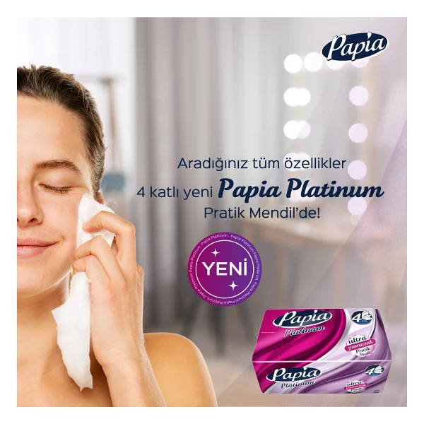 Papia Platinum Pratik Mendil 1125 Yaprak - Görsel 3