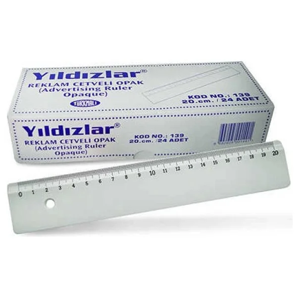 Yıldızlar Cetvel Opak Reklam Cetveli 20 Cm - Görsel 2