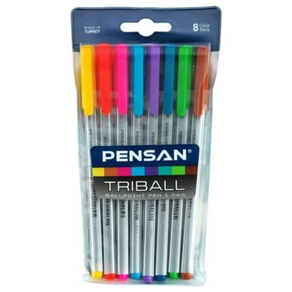 Pensan Triball 1003 8 Renk Tükenmez Kalem - Görsel 3