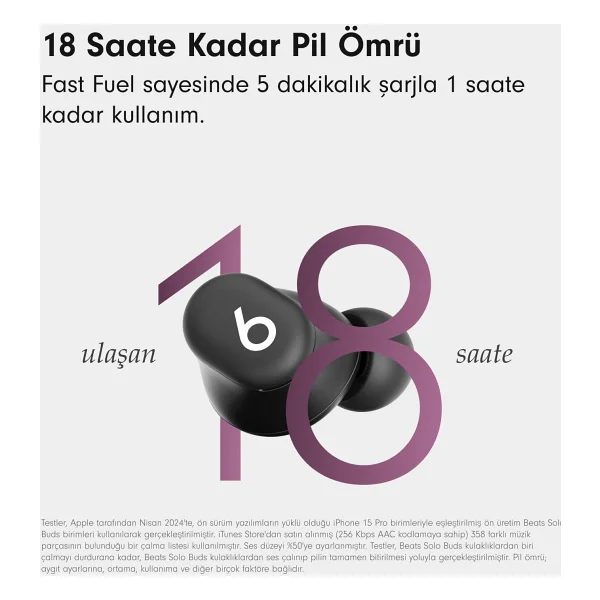 Beats Solo Buds TWS Mat Siyah Kulak İçi Bluetooth Kulaklık - Görsel 2