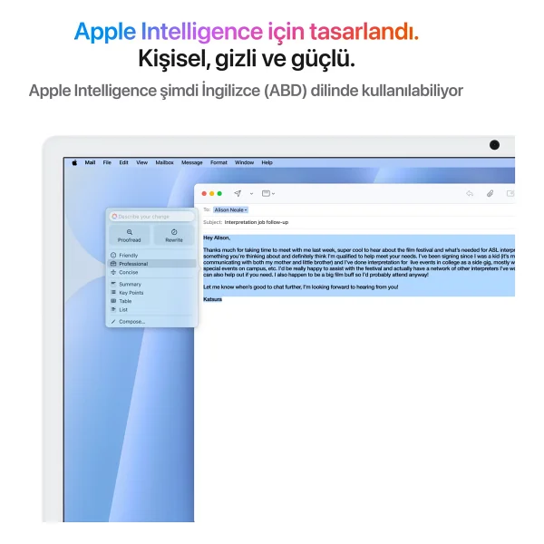 iMac M4 Mavi Mwv33tu/A 16 GB 512 GB SSD 10c GPU 24" 4.5k All İn One PC - Görsel 5