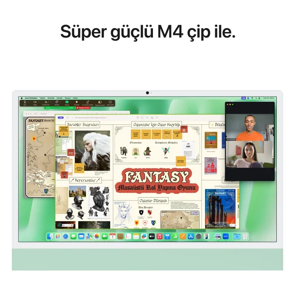 iMac M4 Yeşil Mwv03tu/A 16 GB 512 GB SSD 10c GPU 24" 4.5k All İn One PC - Görsel 7