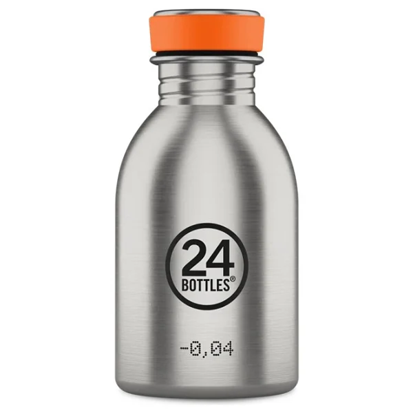 24 Bottles Urban Bottle Brushed Steel Paslanmaz Çelik Su Şişesi 250 Ml - Gri - Görsel 6