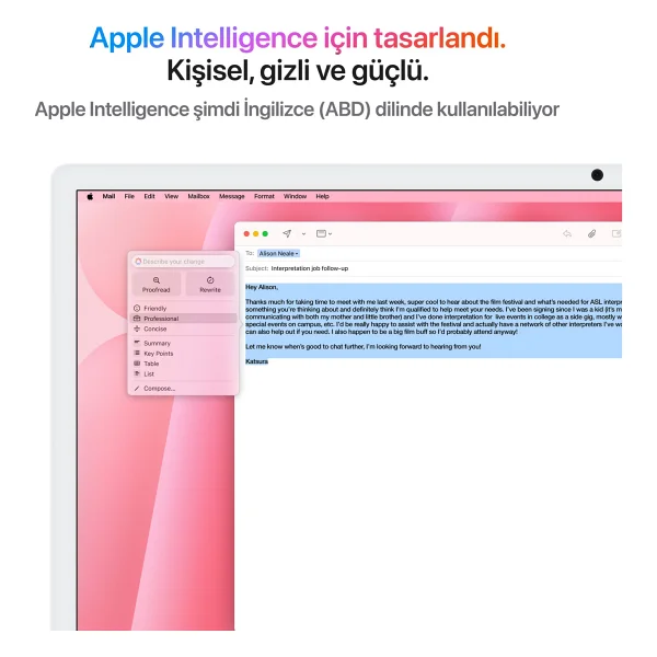 iMac M4 Pembe Md2u4tu/A 24 GB 512 GB SSD 10c GPU 24" 4.5k All İn One PC - Görsel 6
