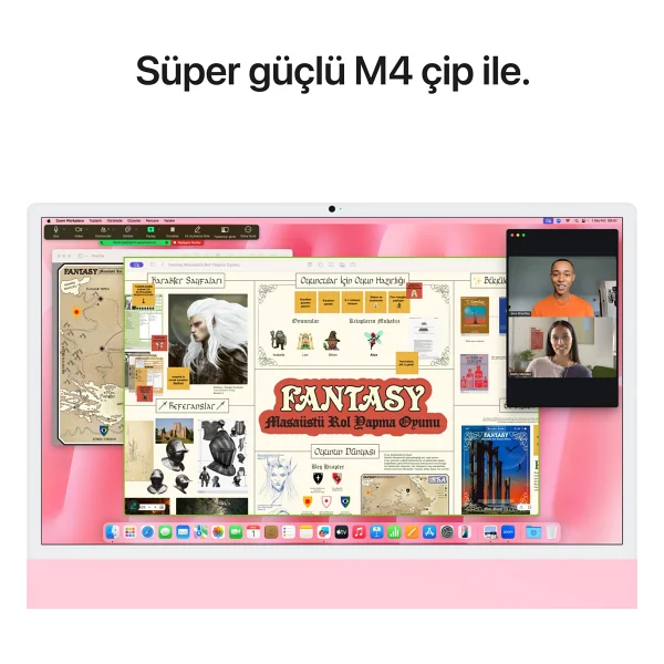 iMac M4 Pembe Md2u4tu/A 24 GB 512 GB SSD 10c GPU 24" 4.5k All İn One PC - Görsel 7