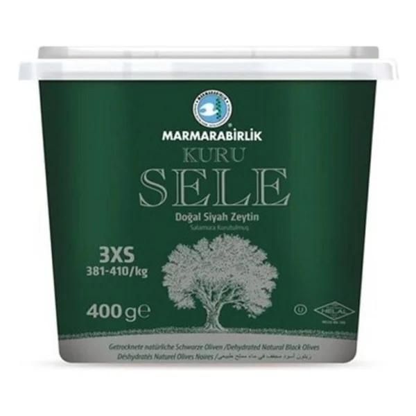 Marmarabirlik Kuru Sele 400 gr 3XS (381-410) Siyah Zeytin - Görsel 2