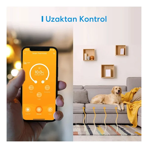 Meross Wi-Fi HomeKit Google Assistant Uyumlu Akıllı Termostat - Görsel 6