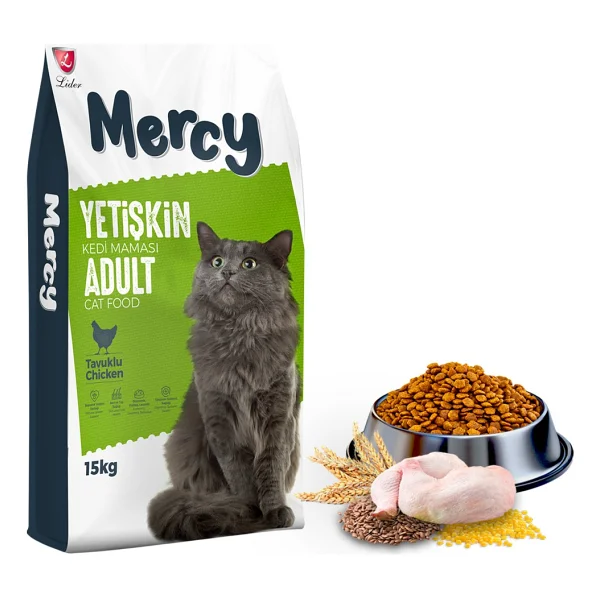 Mercy Tavuklu 15 kg Yetişkin Kedi Maması - Görsel 7