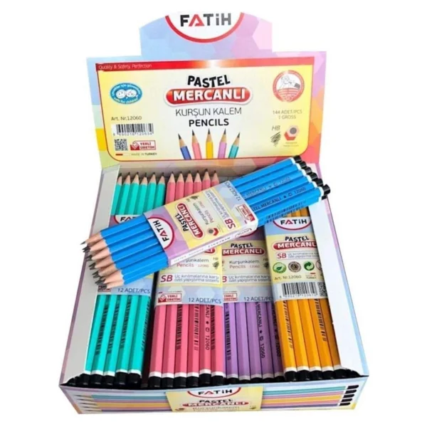 Fatih 12'li Pastel Mercanlı Kurşun Kalem - Görsel 8