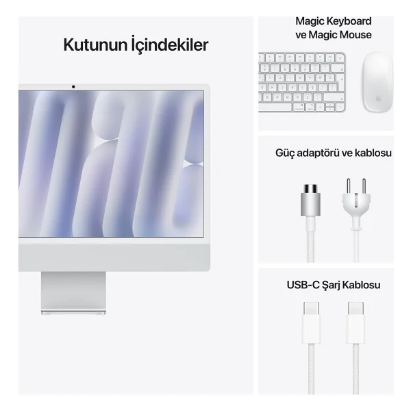 iMac M4 16 GB 512 GB SSD 10c GPU 24" 4.5k All İn One PC - Görsel 9