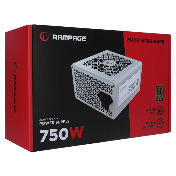 Rampage Mate M750-80pb 750 W Beyaz Power Supply - Görsel 6