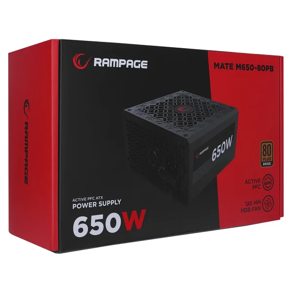 Rampage Mate M650-80pb 650 W Siyah Power Supply - Görsel 6
