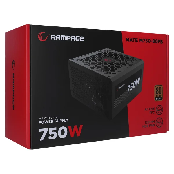 Rampage Mate M750-80pb 750 W Siyah Power Supply - Görsel 6