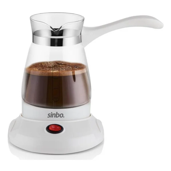 Sinbo Elektrikli Cam Cezve - 500 Ml, 5 Fincan Kapasitesi, Hızlı Kaynatma Özelliği, Isıya Dayanıklı, Şık Beyaz Tasarım - Görsel 6
