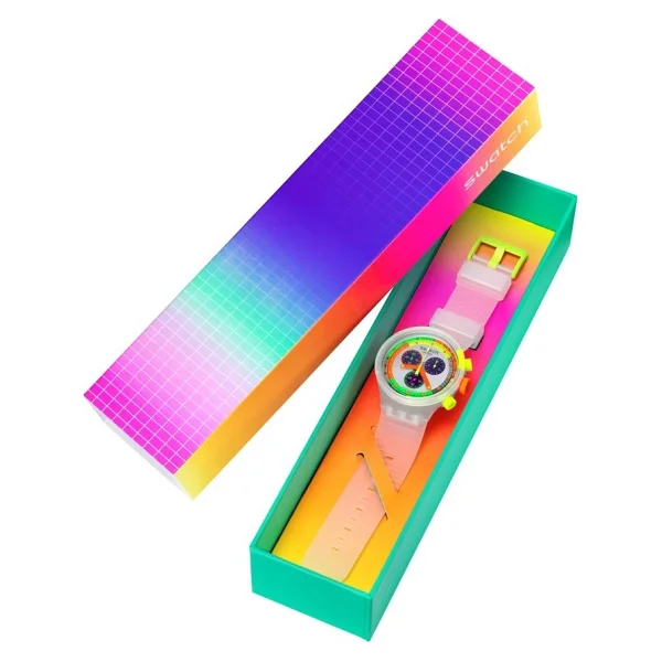 Swatch Neon Jelly Sb02k100 Kol Saati - Görsel 7