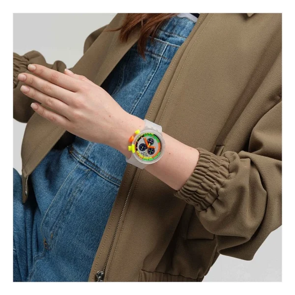 Swatch Neon Jelly Sb02k100 Kol Saati - Görsel 9