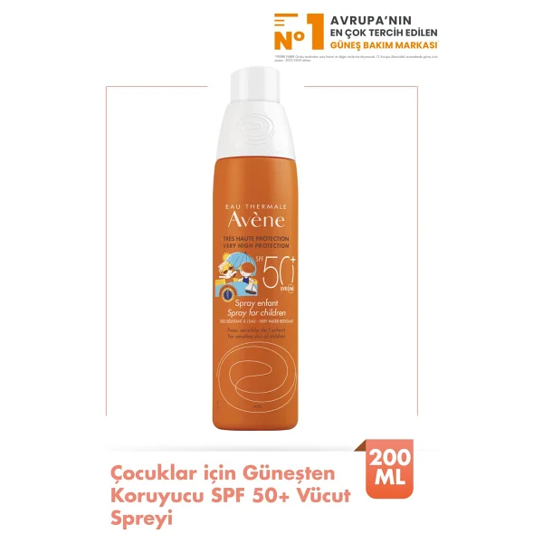 Avene Enfant 200 Ml 50 Faktör Çocuk Güneş Spreyi - Görsel 8