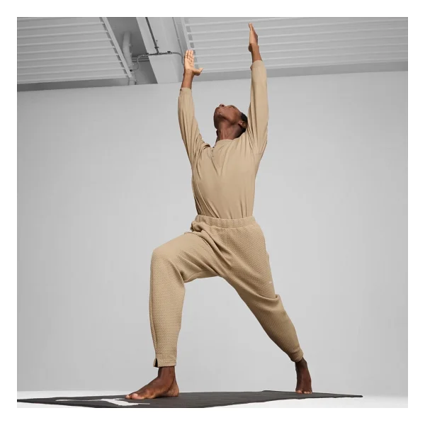 Puma Studio Texture 525733-67 Bej Erkek Eşofman Altı - Görsel 3