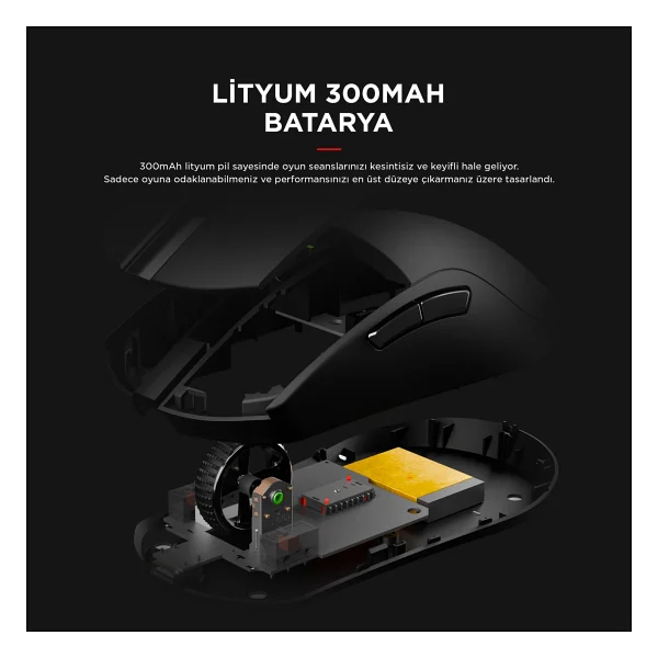 Rampage Zenith Pro 4K Şarjlı Optik Kablolu/Kablosuz Oyuncu Mouse - Görsel 4