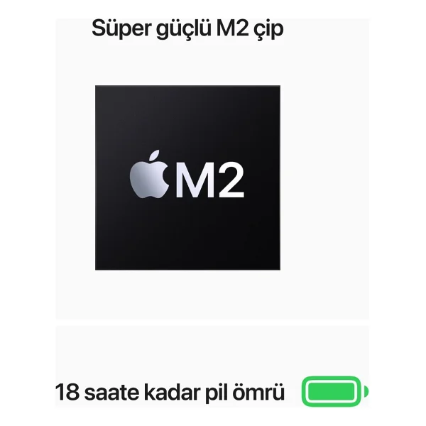MacBook Air M2 16 GB 256 GB SSD 13.6" Mc7x4tu/A Gece Yarısı - Görsel 5
