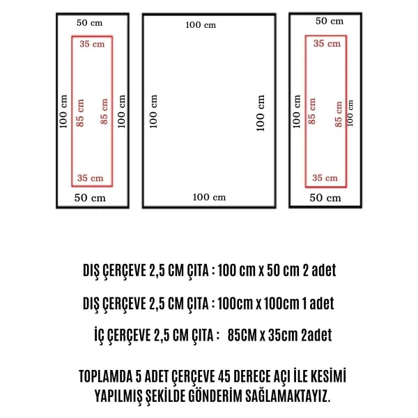 Decogold Decozza Dekoratif Boyanabilir Duvar Çıtası Hazır Kesimli 2,5 Cm Çıta Duvar Süsü - Görsel 2
