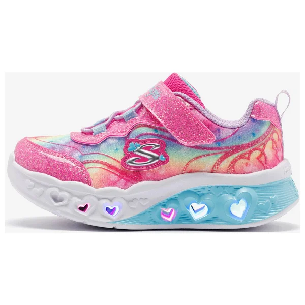 Skechers Flutter Heart Lights Groovy Swirl 303253n Hplv Pembe Işıklı Kız Bebek Spor Ayakkabı - Görsel 2