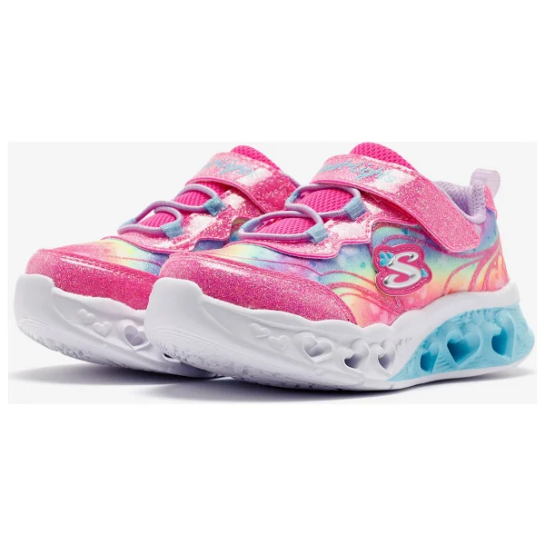 Skechers Flutter Heart Lights Groovy Swirl 303253n Hplv Pembe Işıklı Kız Bebek Spor Ayakkabı - Görsel 4