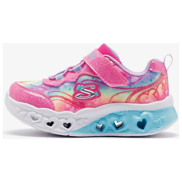 Skechers Flutter Heart Lights Groovy Swirl 303253n Hplv Pembe Işıklı Kız Bebek Spor Ayakkabı - Görsel 7