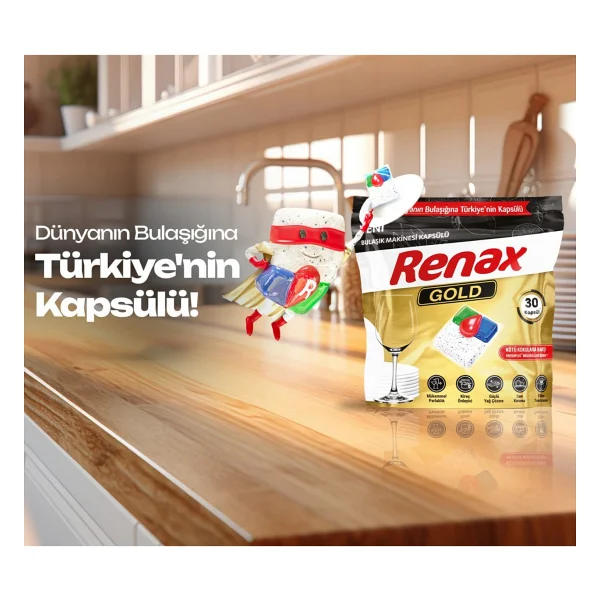 Renax Gold Bulaşık Makinesi Tableti 30'lu 6 Adet - Görsel 5