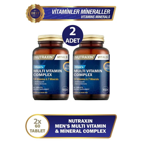 Nutraxin Men's Multivitamin Complex 120 Tablet - Görsel 6