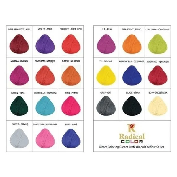 Radical Color Su Bazlı Saç Boyası 250 Ml Lila - Görsel 2
