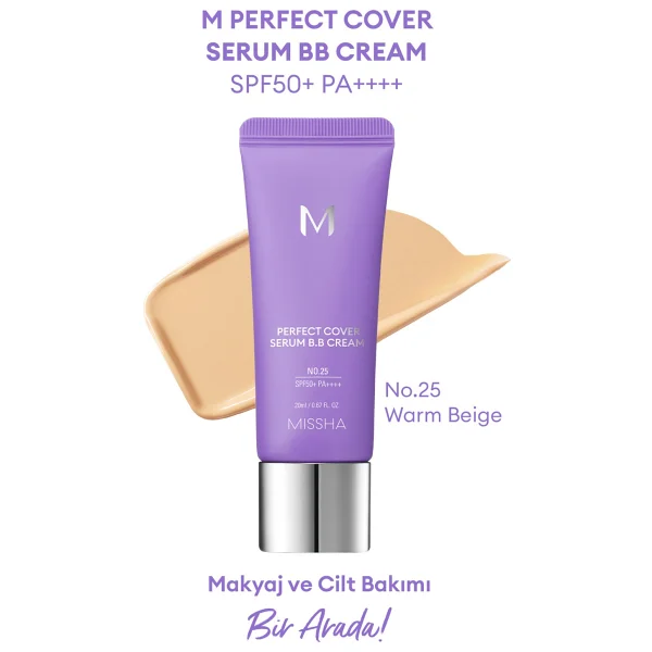 Missha M Perfect Cover Serum No. 25 Warm Beige Spf 50+ Pa++++ 20 Ml Bb Krem - Görsel 10