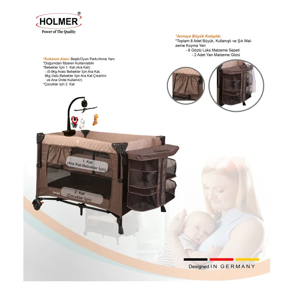 Holmer Kids Maxi Comfort Coolstyle Deluxe Park Yatak - Görsel 4