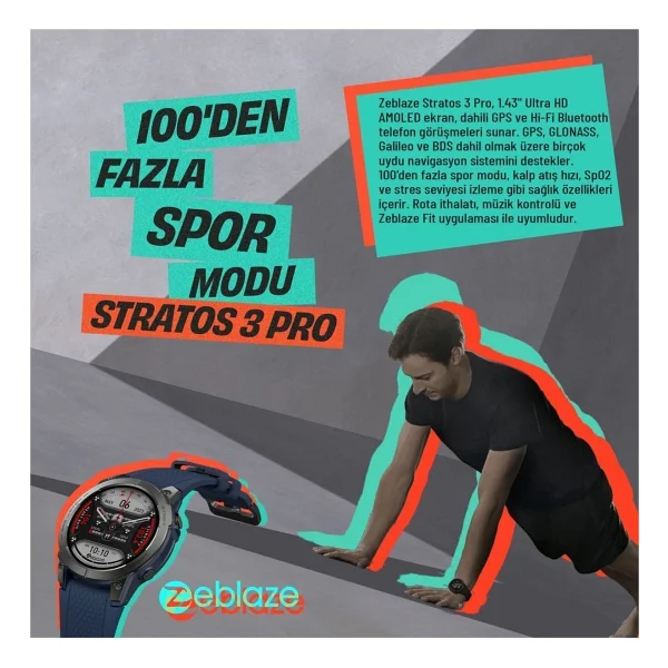 Zeblaze Stratos 3 Pro Akıllı Saat - Görsel 4