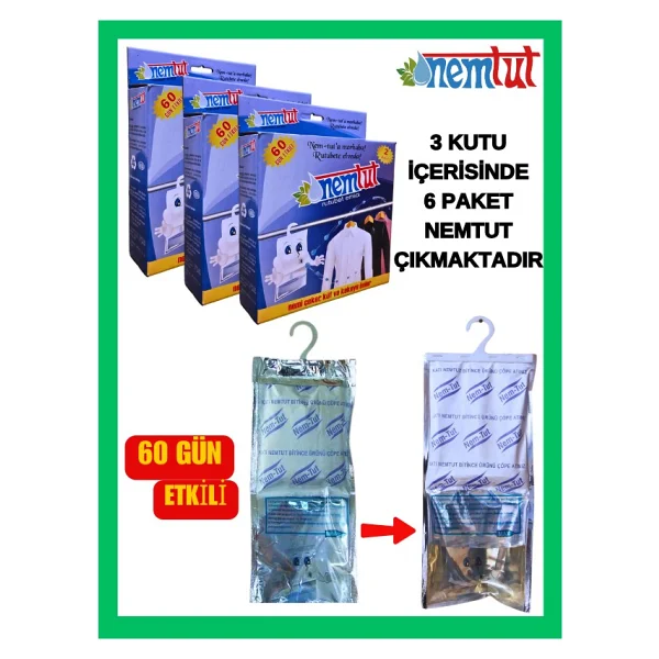 Nemtut Nem Tutucu Rutubet Giderici Korozyon Önleyici (3 Kutu/6 Paket) - Görsel 9