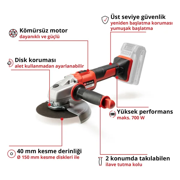 Einhell Axxio 18/150 Aküsüz Taşlama Makinesi - Görsel 3
