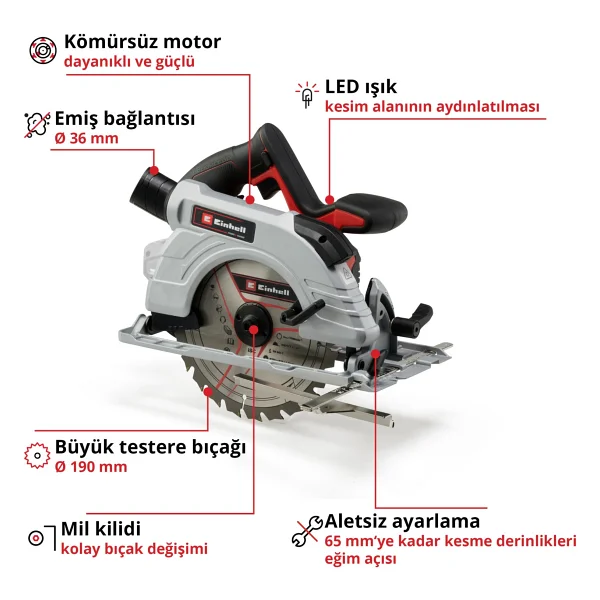 Einhell Tp-Cs 18/190 Li Bl Aküsüz Daire Testere - Görsel 3