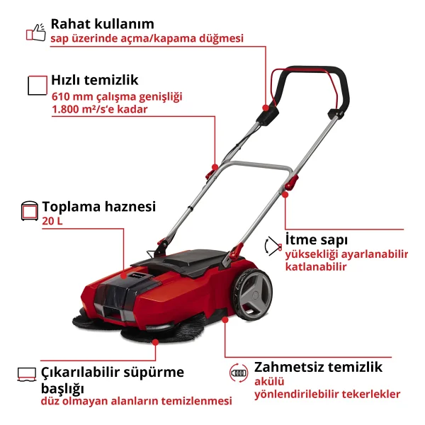 Einhell Te-Sw 18/610 Li Aküsüz Zemin Temizleme Makinesi - Görsel 3