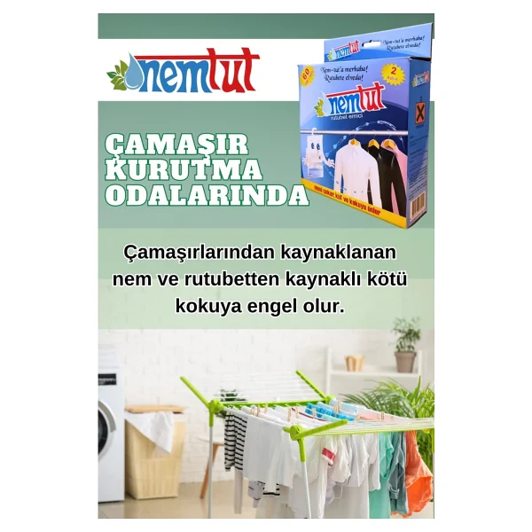 Nemtut Nem Alıcı Önleyici Rutubet Küf Giderici Emici Korozyon Önleyici Koku Giderici 1 Kg 1 Kutu 2 Paket - Görsel 9