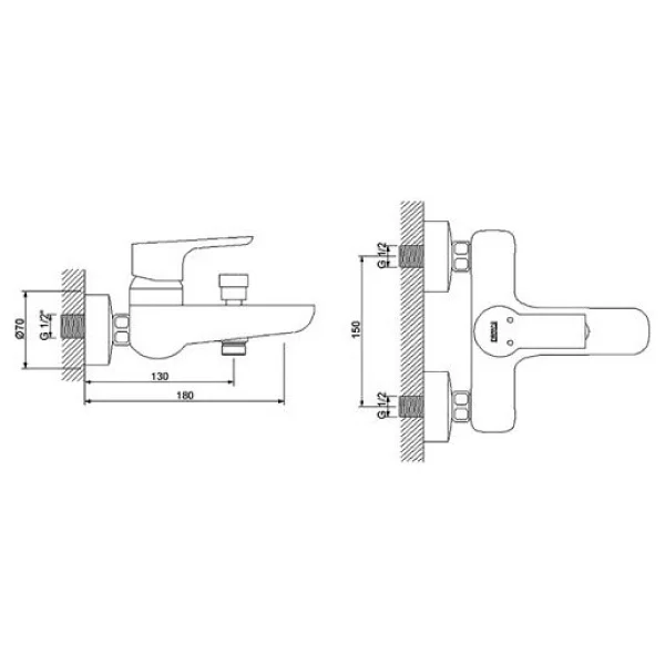 Newarc Loft 921511 Krom Banyo Bataryası - Görsel 2