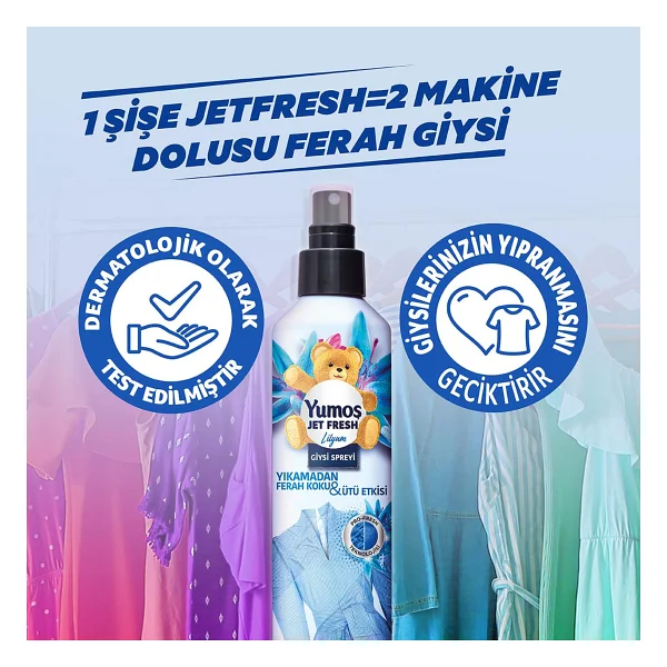 Yumoş Jet Fresh Giysi Spreyi 200 Ml - Görsel 6