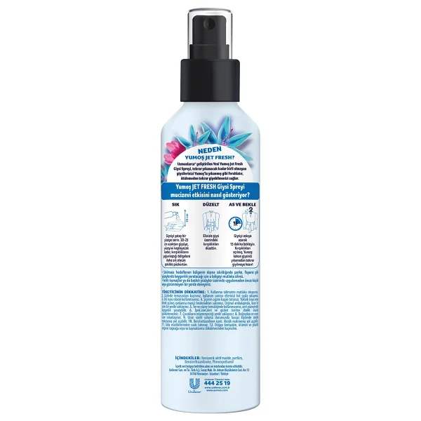Yumoş Jet Fresh Giysi Spreyi 200 Ml - Görsel 9