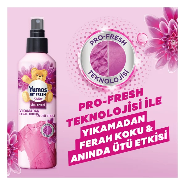Yumoş Jet Fresh Orkide Giysi Spreyi 200 Ml - Görsel 5