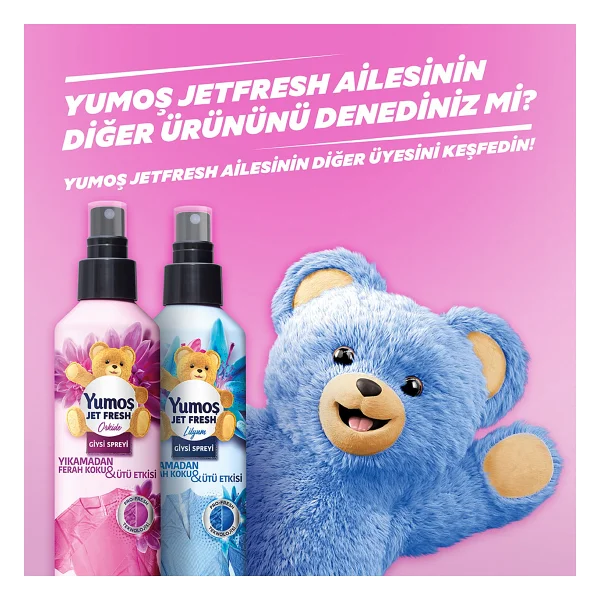 Yumoş Jet Fresh Orkide Giysi Spreyi 200 Ml - Görsel 8