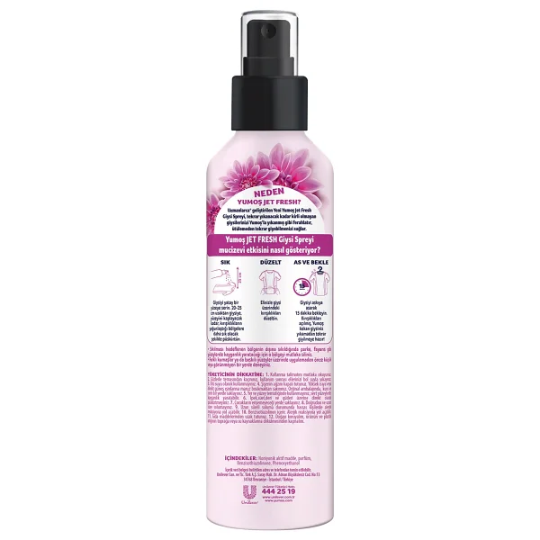 Yumoş Jet Fresh Orkide Giysi Spreyi 200 Ml - Görsel 9