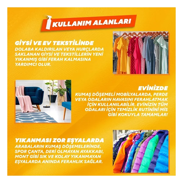 Yumoş Hanımeli Yıkaması Zor Eşyalar İçin Sprey 450 Ml - Görsel 7