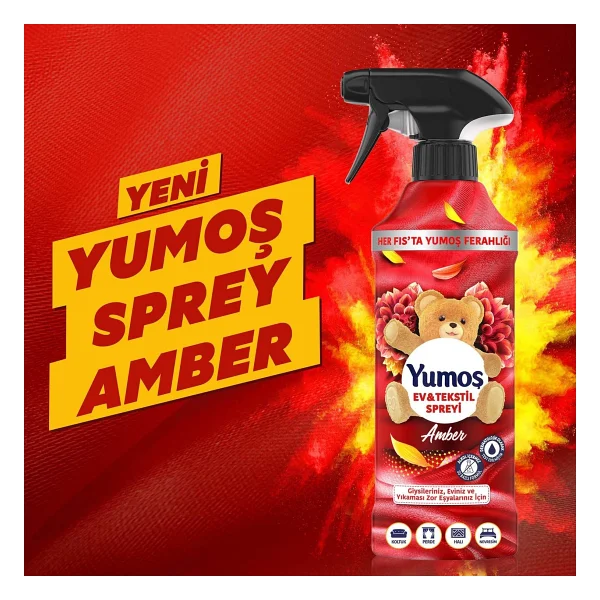Yumoş Amber Yıkaması Zor Eşyalar İçin Sprey 450 Ml - Görsel 3